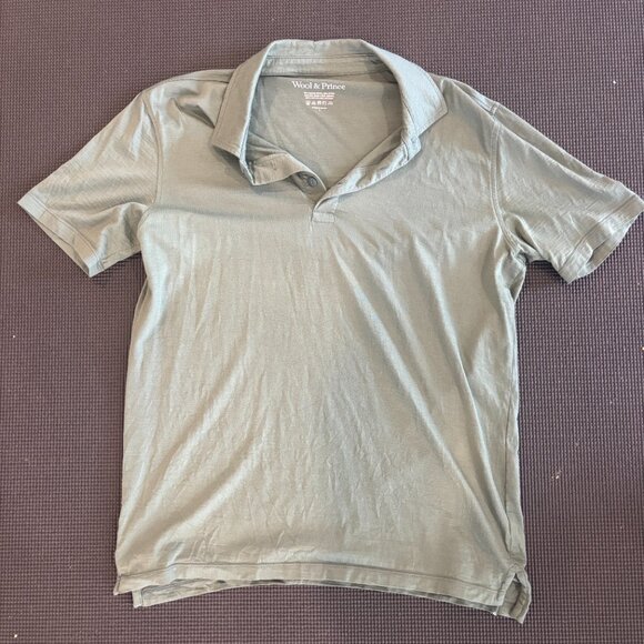Wool & Prince Merino Wool Polo Shirt - Spruce Green (Men’s M) - Picture 1 of 4